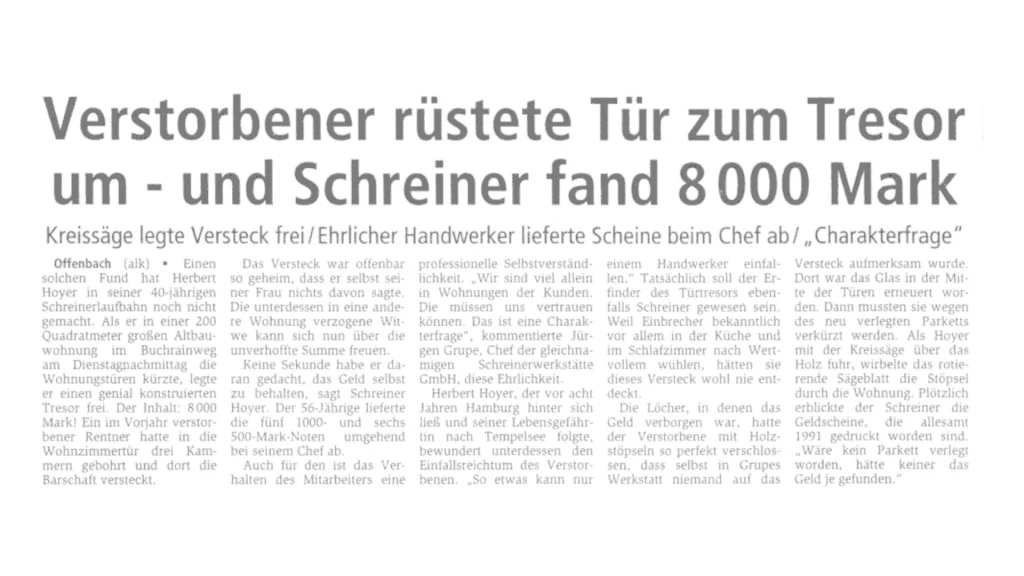 Newspaper article